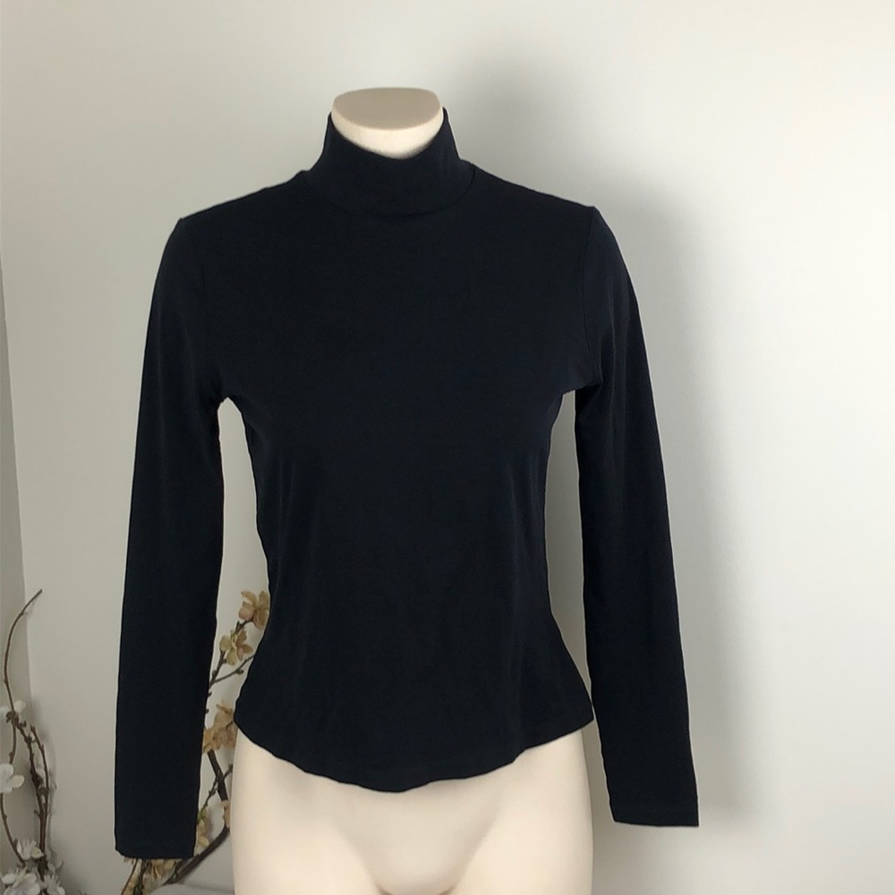 St John Sport Essentials Black Sheer Top